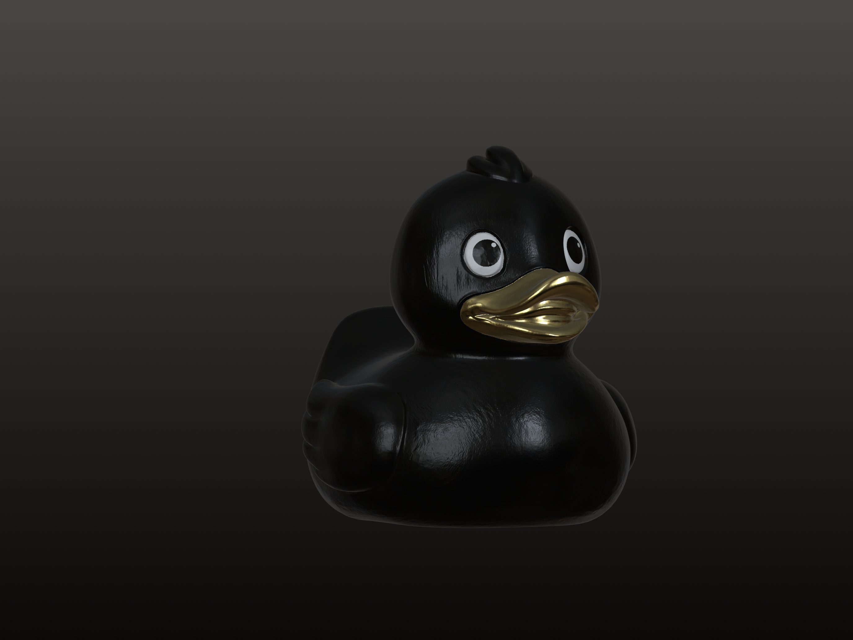 Black & Gold Duck