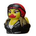 Lady Biker Duck – Ride Hard. Quack Loud