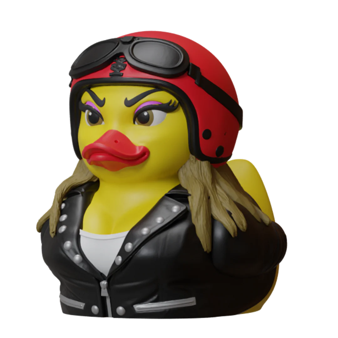 Lady Biker Duck – Ride Hard. Quack Loud