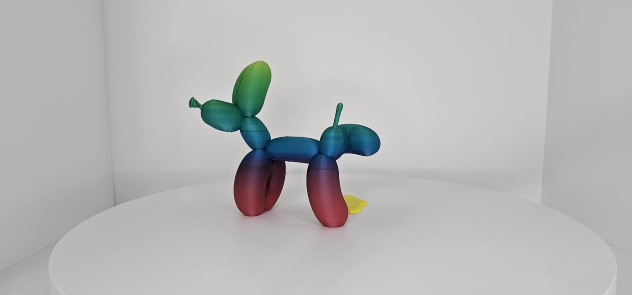 Balloon Dog Peeing with Pee Puddle