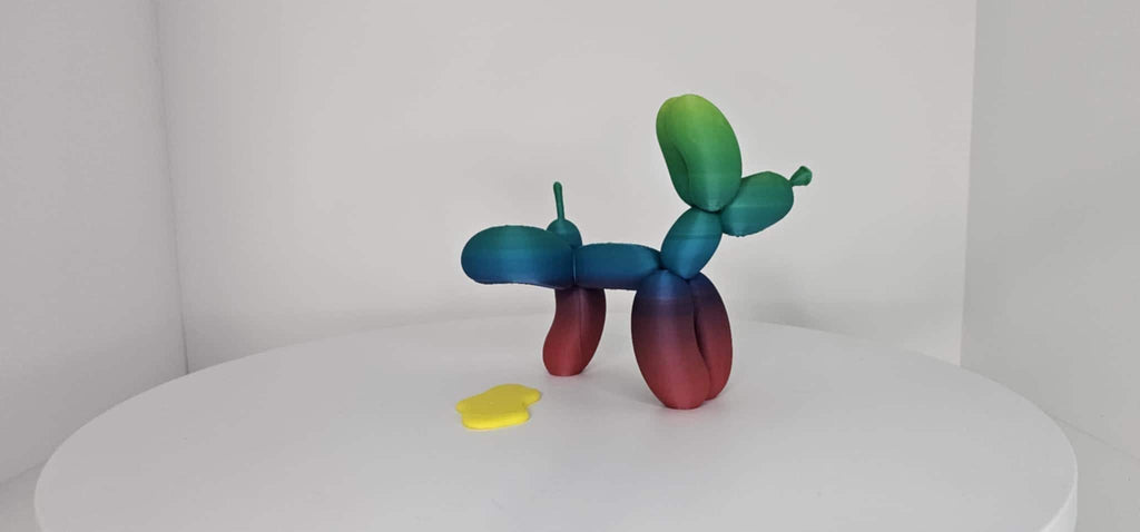 Balloon Dog Peeing with Pee Puddle