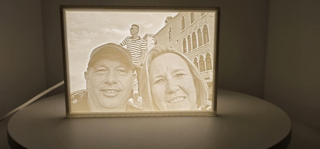 Custom Lithophane Light Box Personalized 3D Printed Photo Lamp (Please Read Description First)