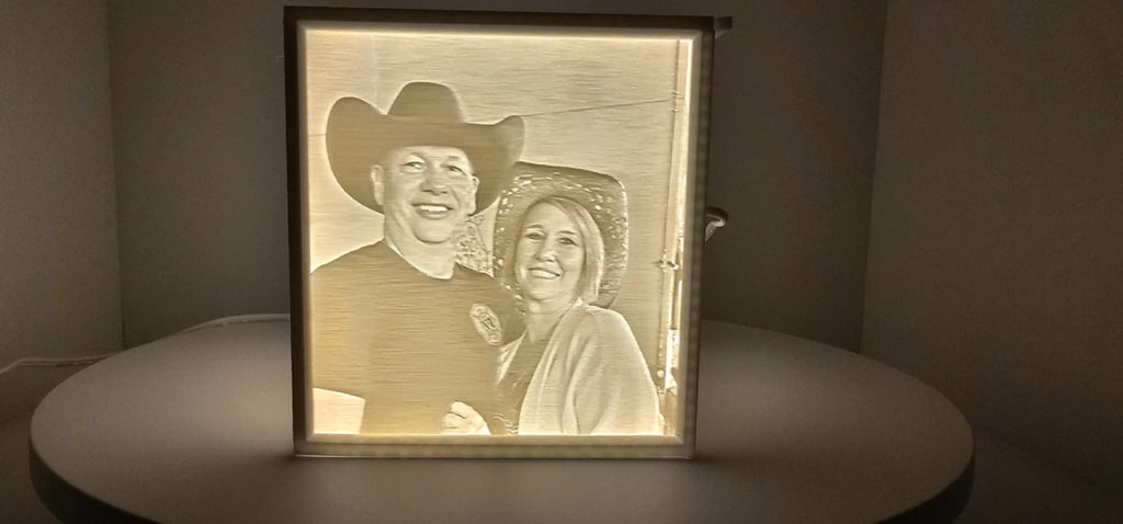 Custom Lithophane Light Box Personalized 3D Printed Photo Lamp (Please Read Description First)