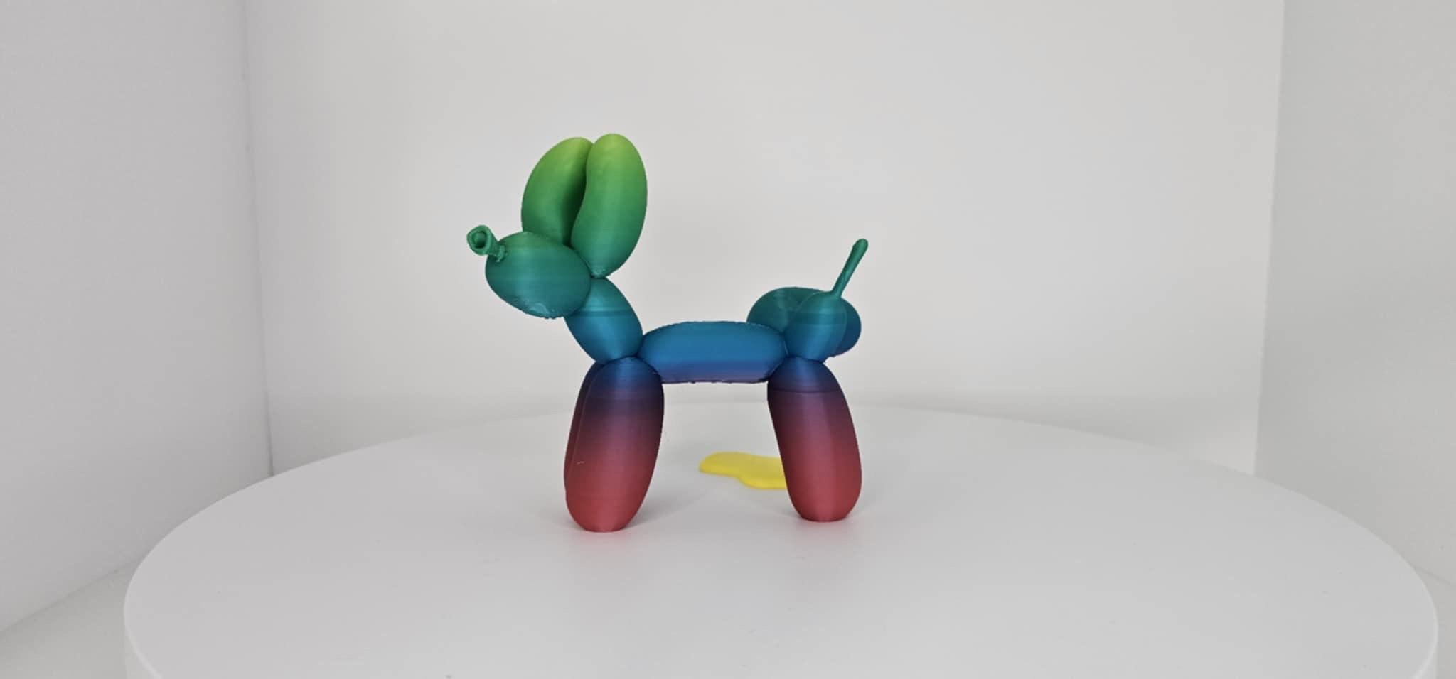 Balloon Dog Peeing with Pee Puddle