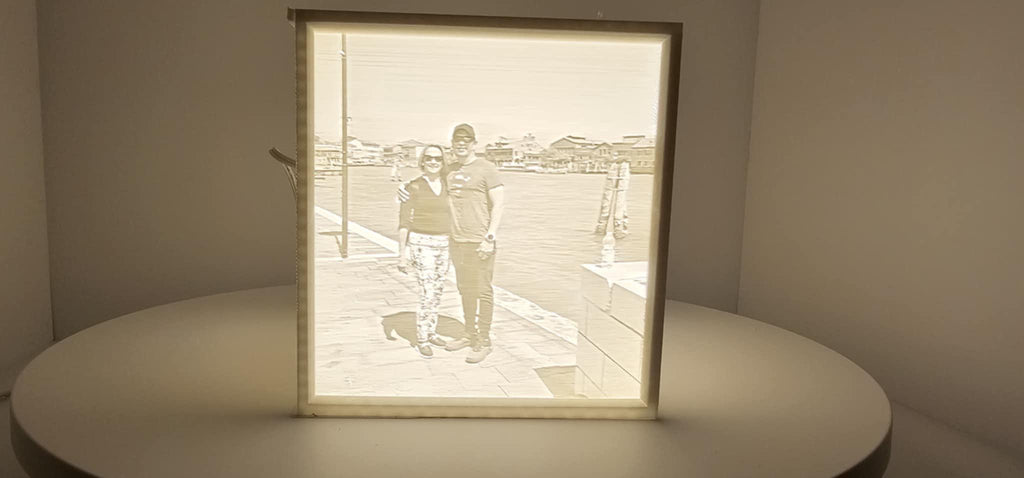 Custom Lithophane Light Box Personalized 3D Printed Photo Lamp (Please Read Description First)