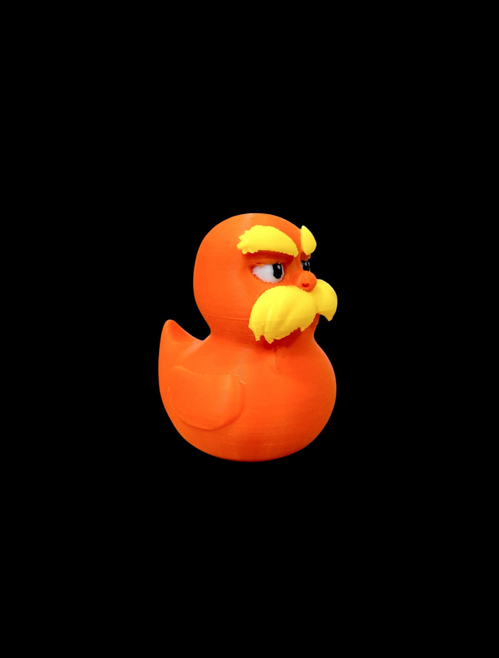 The Grumpy Guardian of the Forest – Mustached Rubber Duck