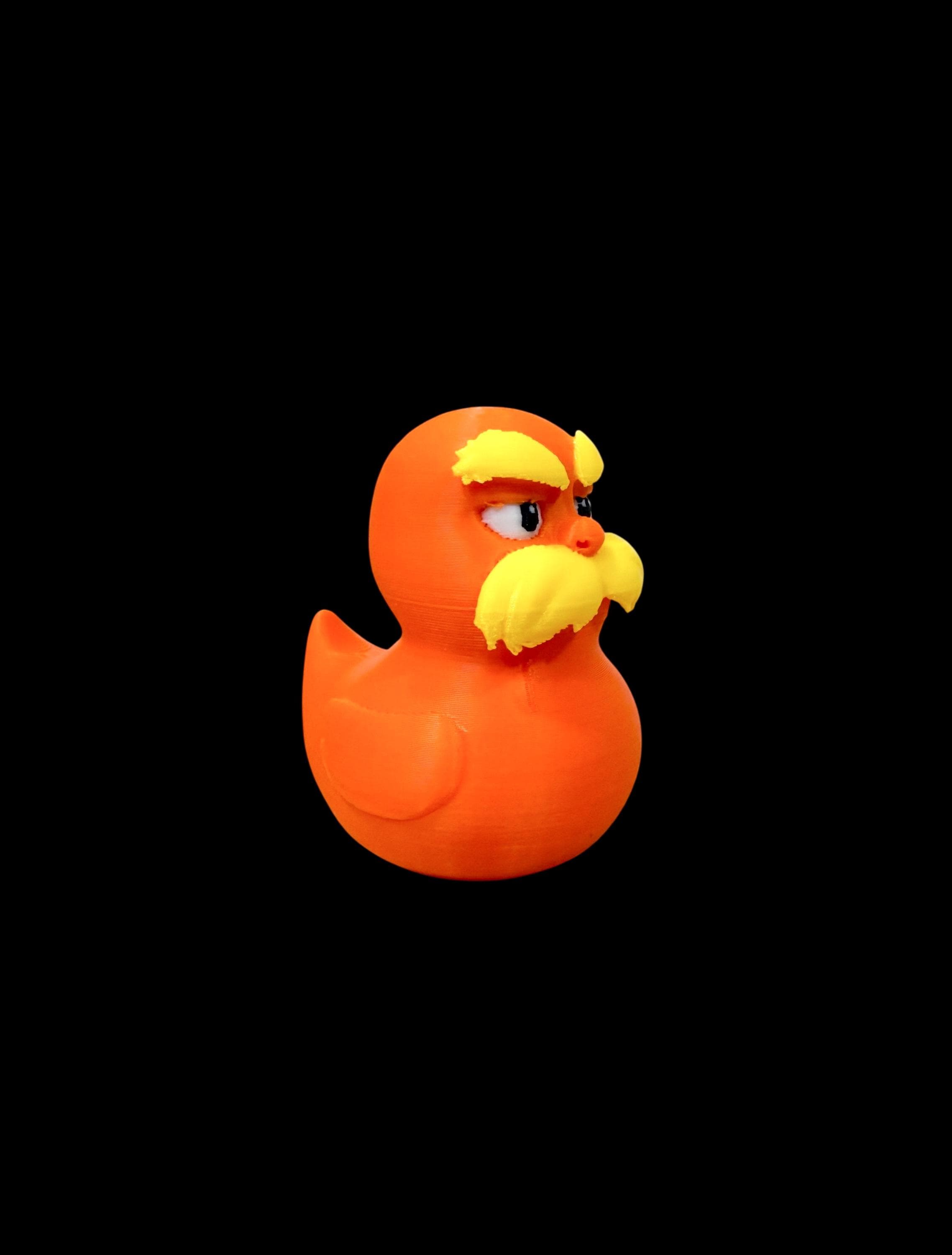 The Grumpy Guardian of the Forest – Mustached Rubber Duck