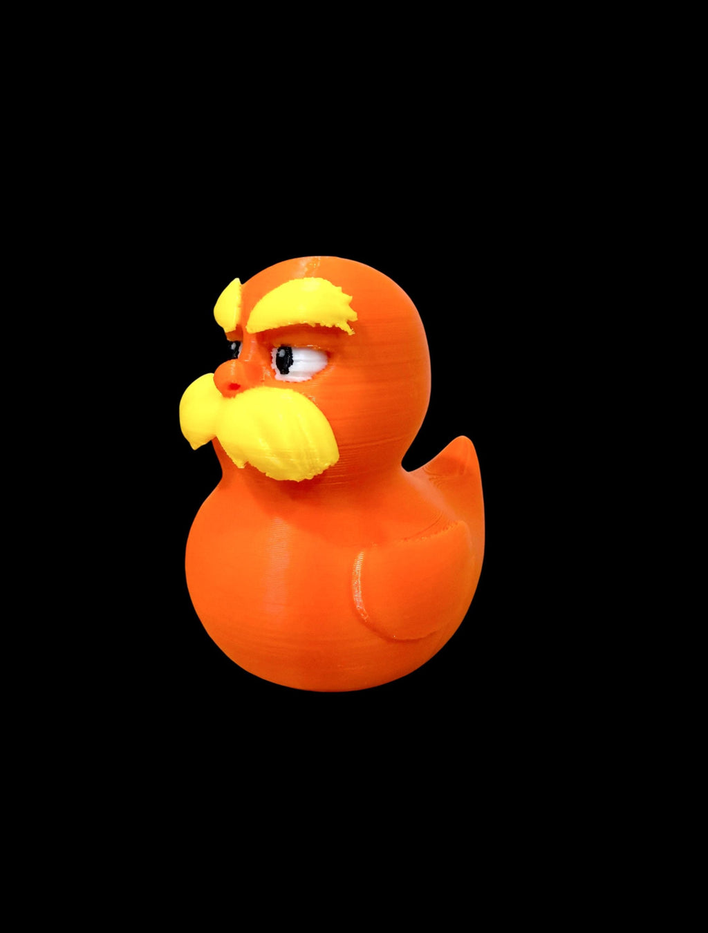 The Grumpy Guardian of the Forest – Mustached Rubber Duck