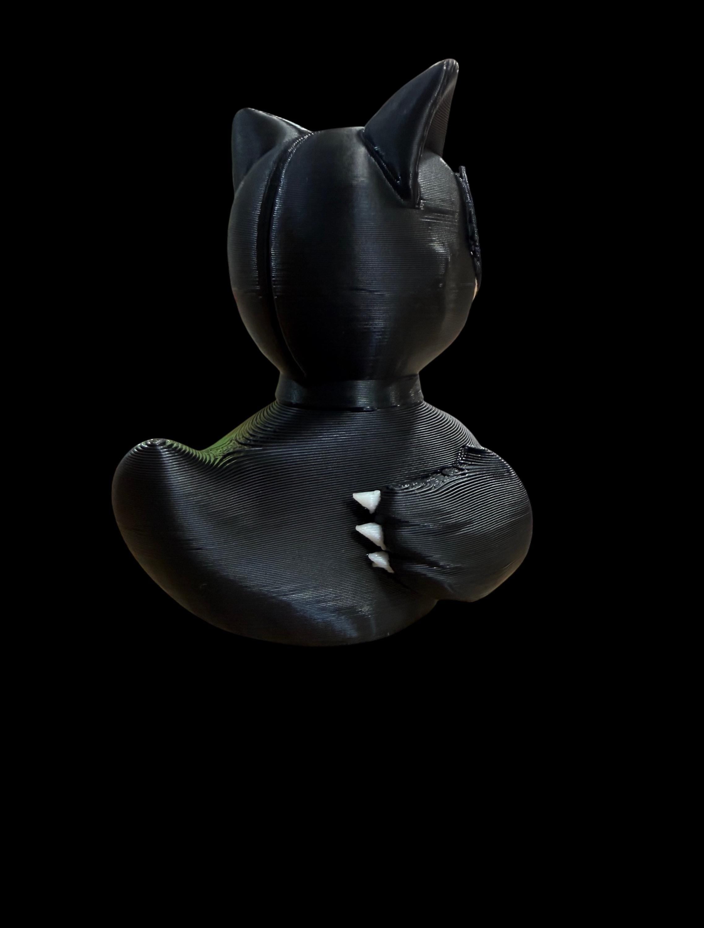 Midnight Whiskers – Feline Femme Fatale Duck