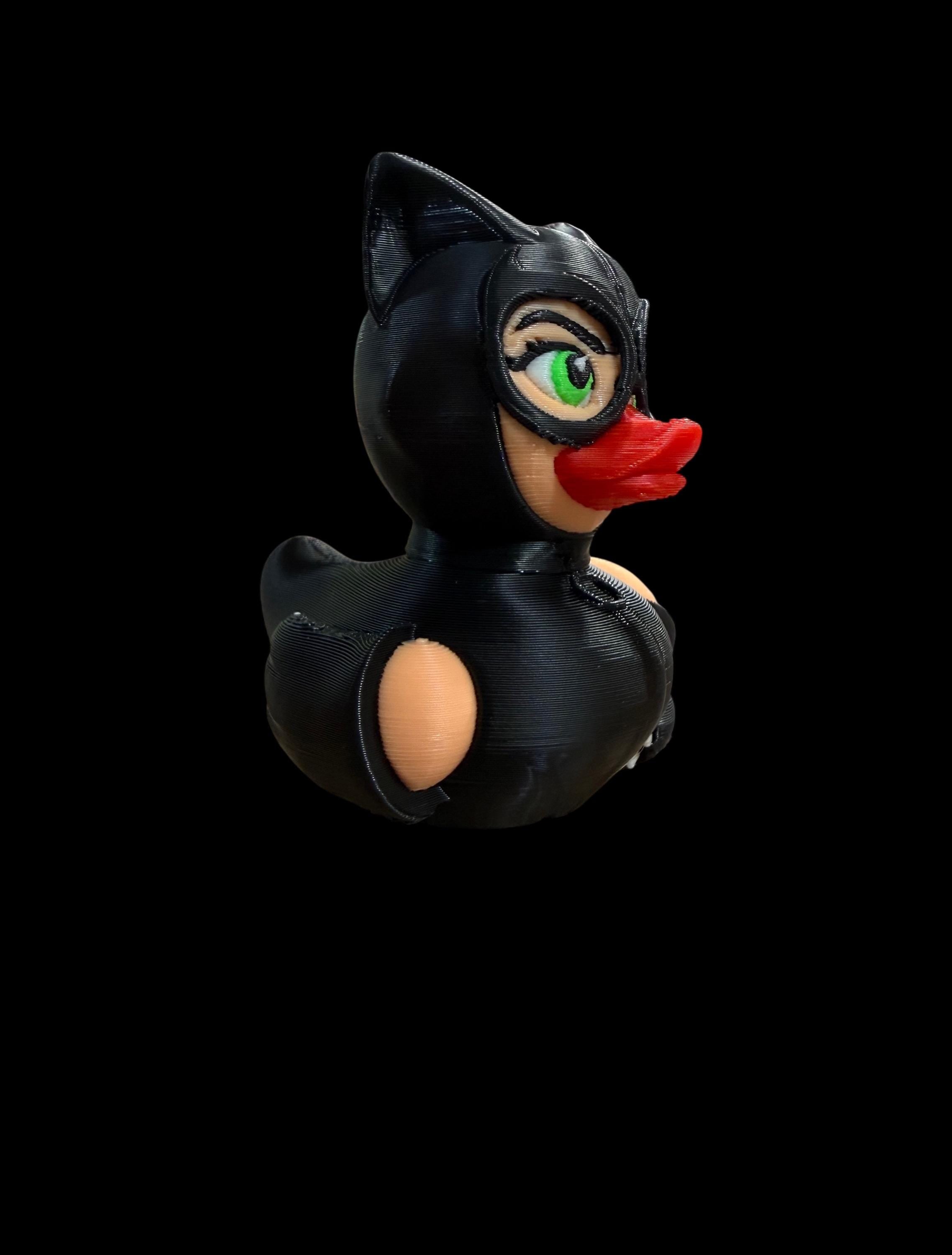 Midnight Whiskers – Feline Femme Fatale Duck